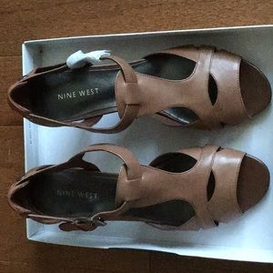 Nine West open toe 3.5 inch heels